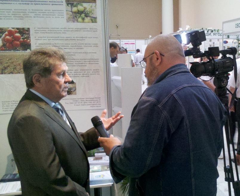 В рамках ХХVІ Міжнародної агропромислової виставки «Агро-2014» директор ІВПіМ м. Ромащенко надав інтерв’ю телеканалу «Рада»